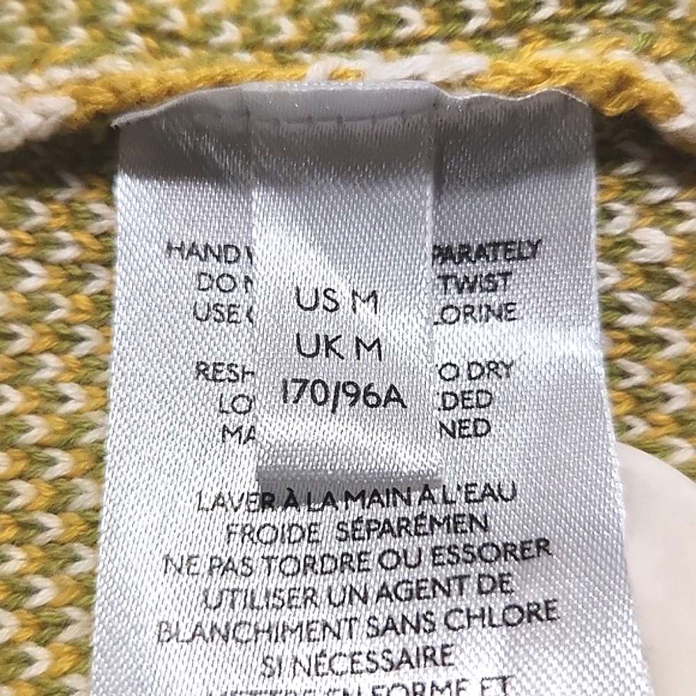Maeve Anthropology Tropical Pineapple Knit 100% Cotton Cardigan Size M Like New - Picture 12 of 14